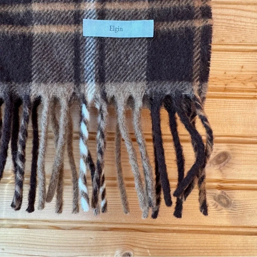 Abraham Moon & Sons Scarf Elgin Tartan Plaid Lambswool Made British Isles Unisex
